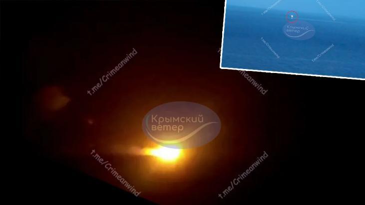 Dünyada son dakika… Rus çıkarma gemisine USV saldırısı