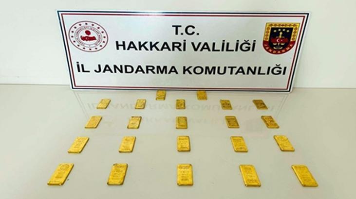 Hakkari’de ele geçirildi! Tam 22 kilo kaçak külçe altın! Değeri 45 milyon TL