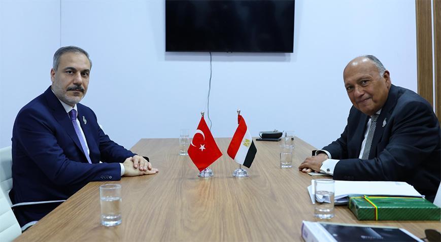 Bakan Fidan, Mısır Dışişleri Bakanı Shoukry ile bir araya geldi