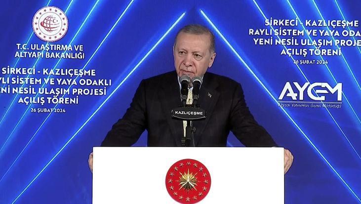 Son dakika… Sirkeci-Kazlıçeşme hattı açılıyor! Cumhurbaşkanı Erdoğan’dan önemli açıklamalar