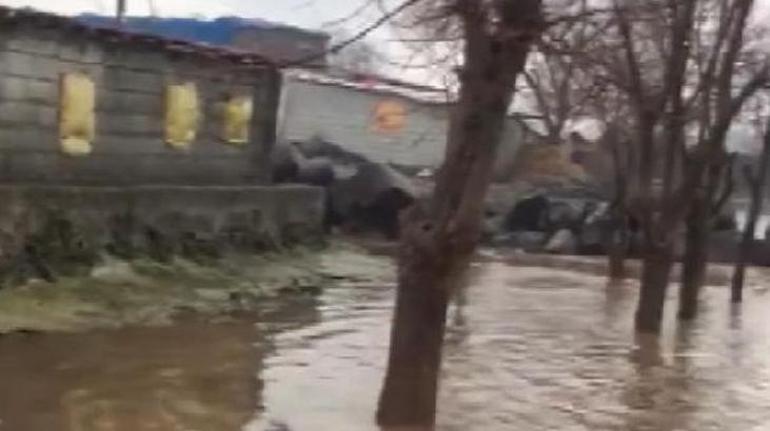 Diyarbakır'da sağanak sonucu dere taştı! Evler, ahırlar sular altında kaldı