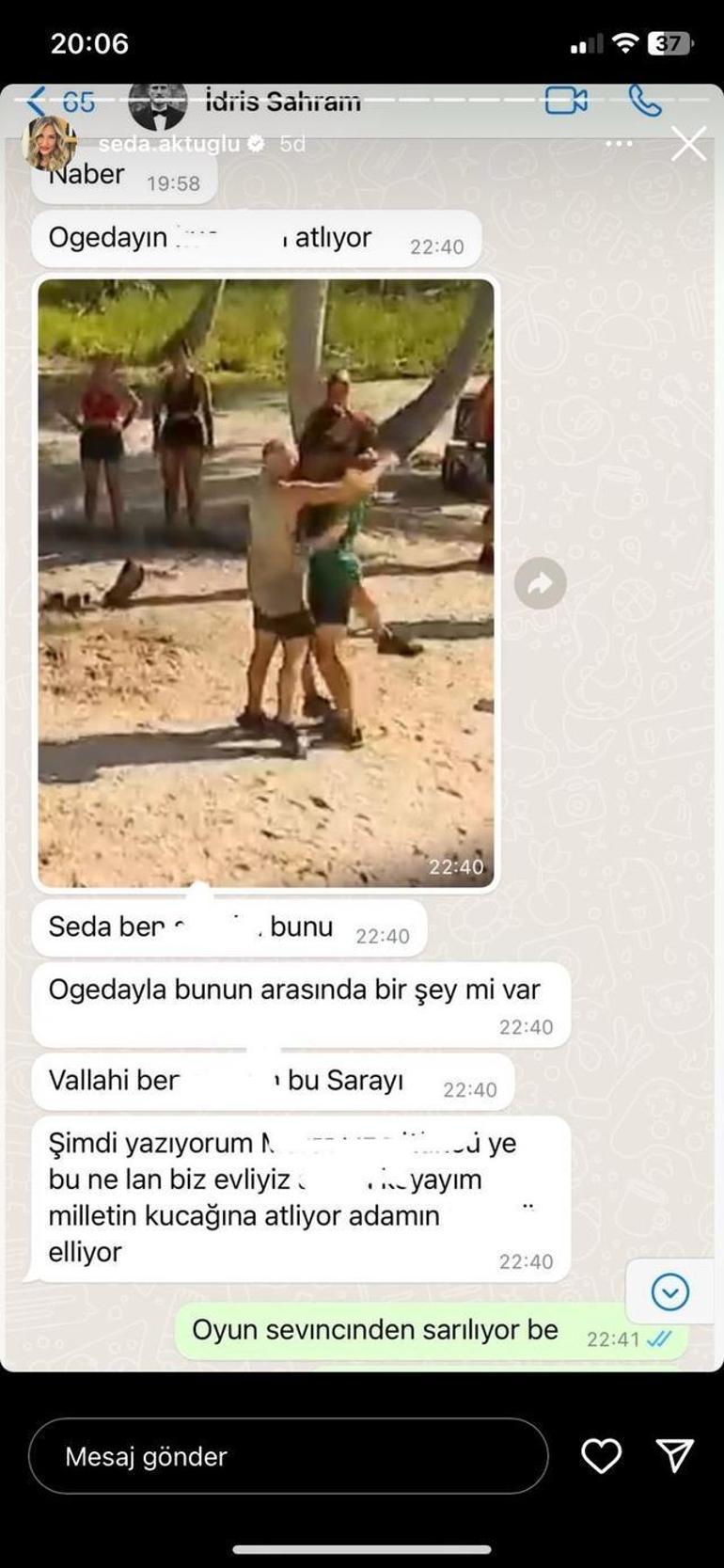 Survivor Seda Aktuğlu, Sahra'nın eşi İdris'in küfürlü mesajlarını ifşa etti!