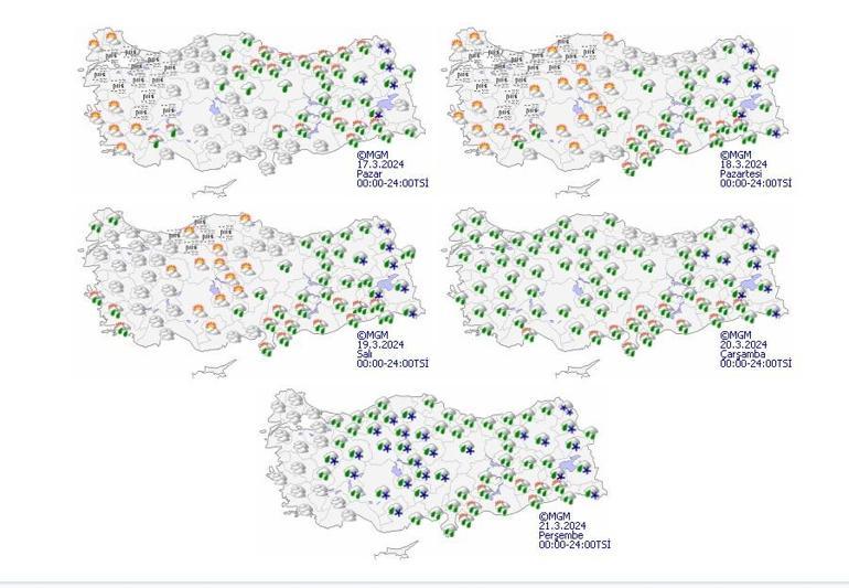 Son dakika: Meteoroloji yeni haritasını yayımlandı! Perşembe gününe dikkat