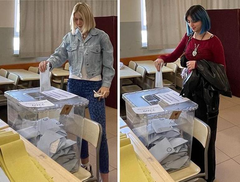 Ünlü isimler sandık başında! Hande Erçel oy kullanmaya Hakan Sabancı'nın VIP aracıyla geldi