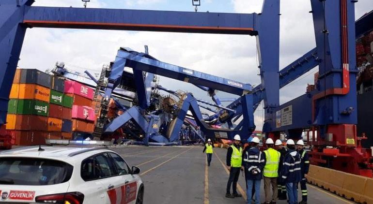 Liman kazasının görüntüleri ortaya çıktı! 40 milyon dolarlık hasar olduğu tahmin ediliyor