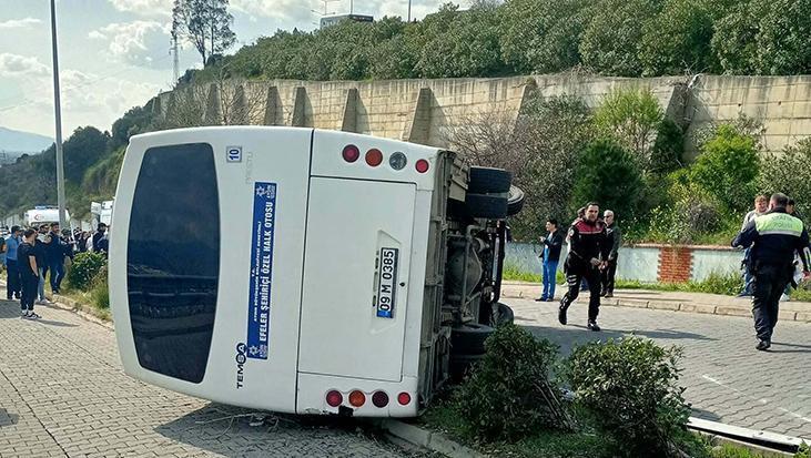 Aydın’da otobüs devrildi! Çok sayıda yaralı var