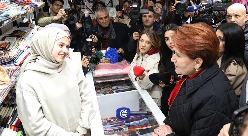 Akşener 2 ilçede esnaf ziyaretinde bulundu