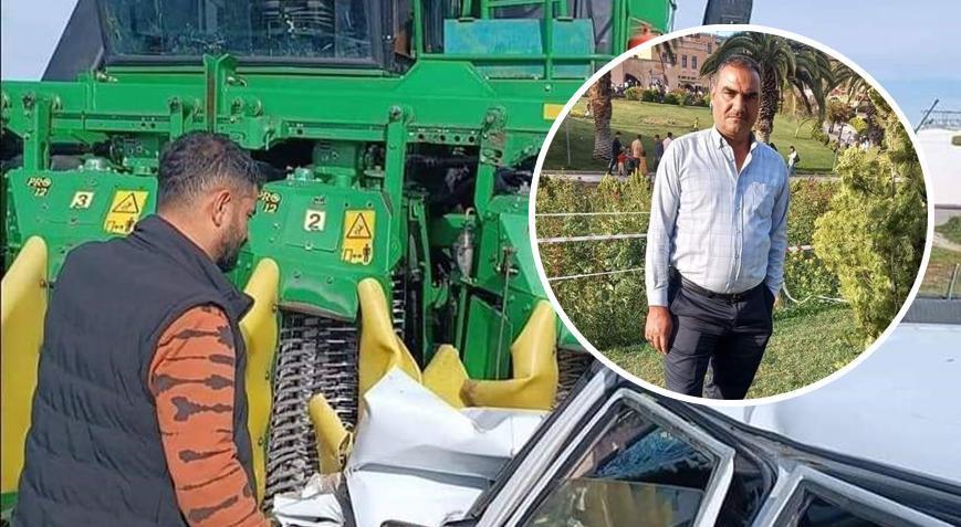 Şanlıurfa’da feci kaza! Biçerdövere çarpan araçtaki 1 kişi hayatını kaybetti