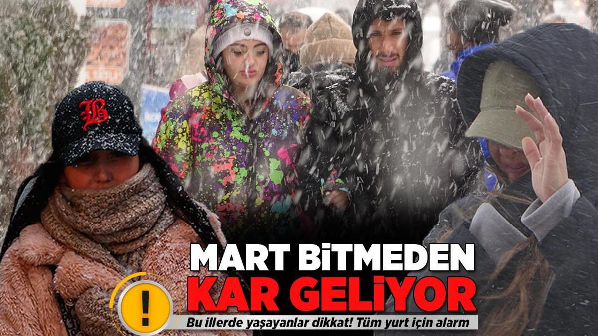 Son dakika… Meteoroloji’den yeni uyarı! Yarın 10 kentte alarm verildi! Mart bitmeden kar geliyor