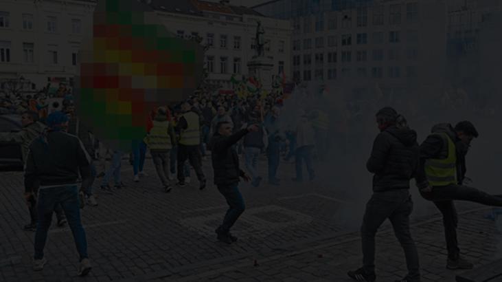 PKK destekçileri olay çıkardı!