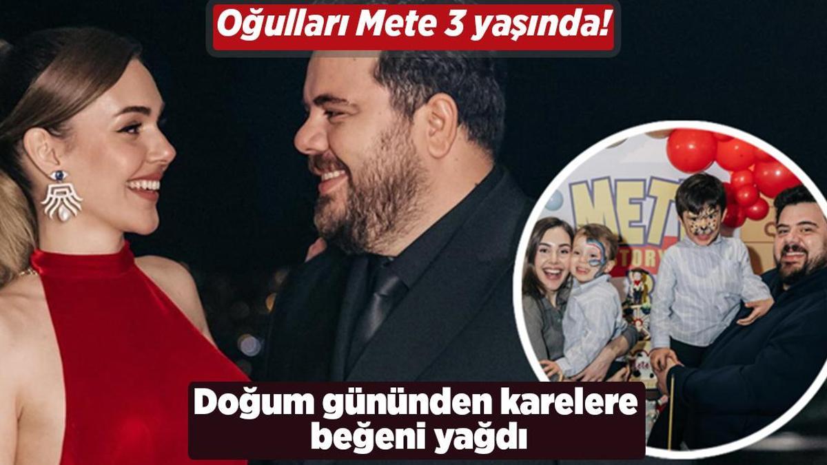 Berfu – Eser Yenenler çiftinin oğulları Mete 3 yaşında! Doğum gününden karelere beğeni yağdı