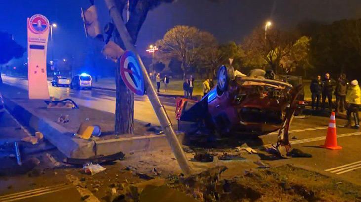 Demokrat Parti il başkanı Maltepe'de kaza yaptı