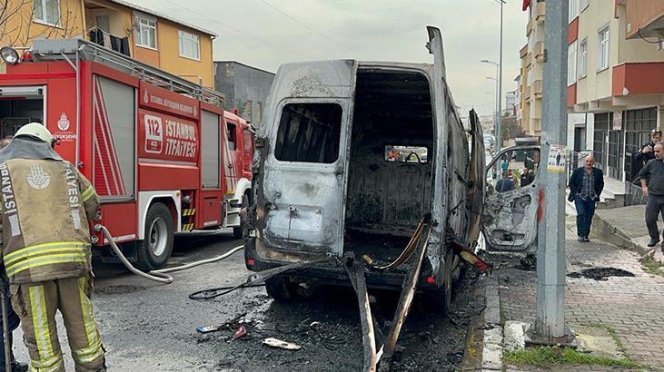 Ataşehir’de panelvan yangını