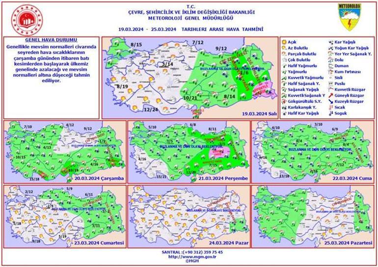 Meteoroloji haritayı güncelledi! Çarşamba gününden itibaren değişiyor