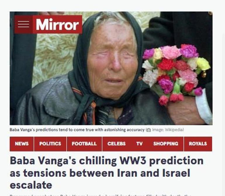İran'ın İsrail'e saldırısını da bildi! Vanga’nın ‘Tüyler ürpertici’ kehanetleri: Büyük felaketin konumunu yazdılar