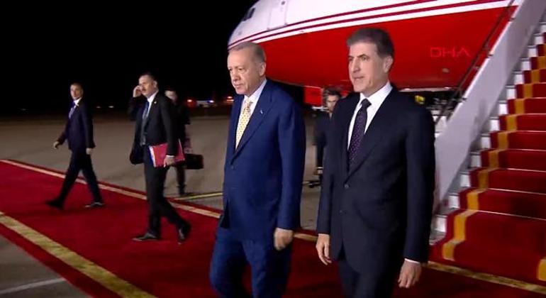 Cumhurbaşkanı Erdoğan, Bağdat ziyaretinin ardından Erbil'de