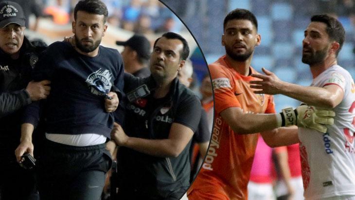 Hasan Ali Kaldırım ve taraftar arasında tartışma! Sahaya girdi