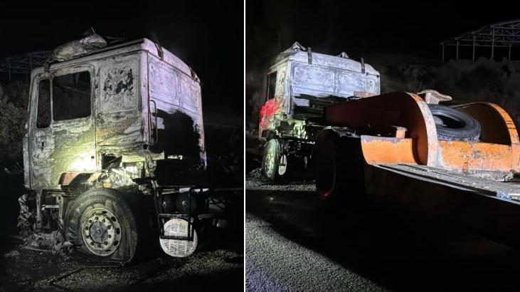 Bu görüntüler Antalya’dan! TIR’ı yakıp o anları kaydettiler