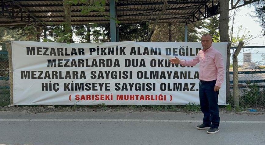 Muhtardan piknik yasağı! Mahallenin her yerine afiş astı