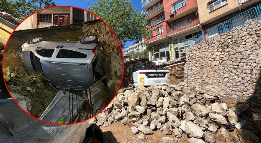 İstinat duvarı çökmüş, 5 katlı bina tahliye edilmişti! İşte son durum…