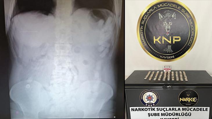 Yolcu otobüsü durduruldu! Midesinde uyuşturucu kapsülü ile yakalanan şüpheli tutuklandı