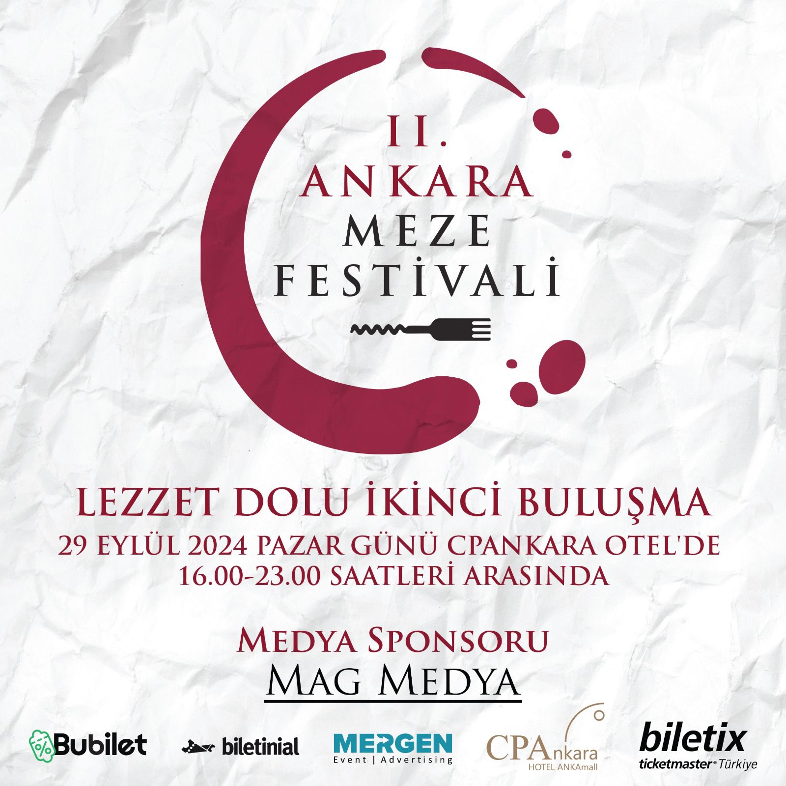 MAG Medya’dan İkinci Ankara Meze Festivali’ne Büyük Destek