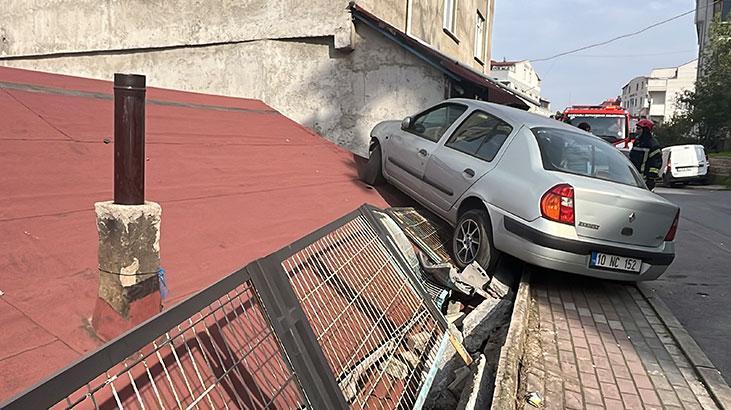 Gebze’de Otomobil Eve Çıktı: Şans Eseri Yaralanan Yok