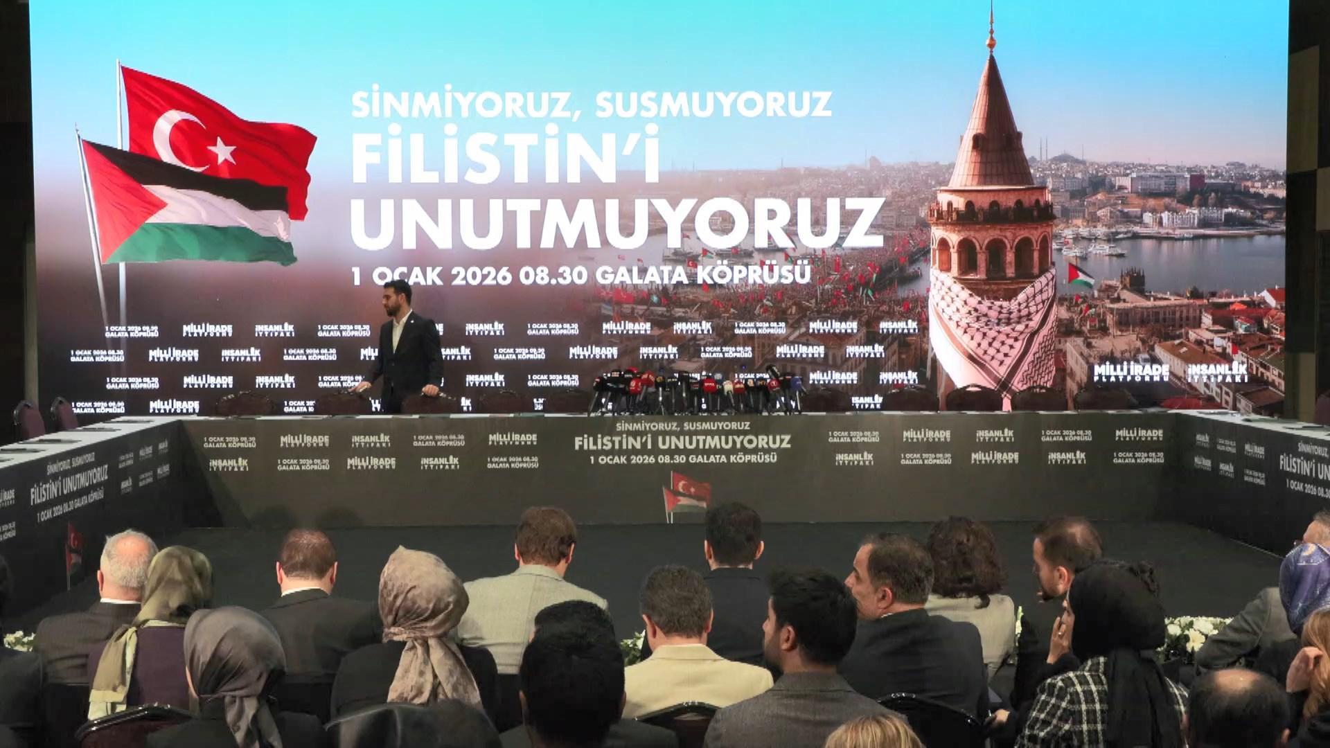 “İnsanlık İttifakı”ndan Filistin Mesajı: Galata Köprüsü’nde Büyük Buluşma Çağrısı