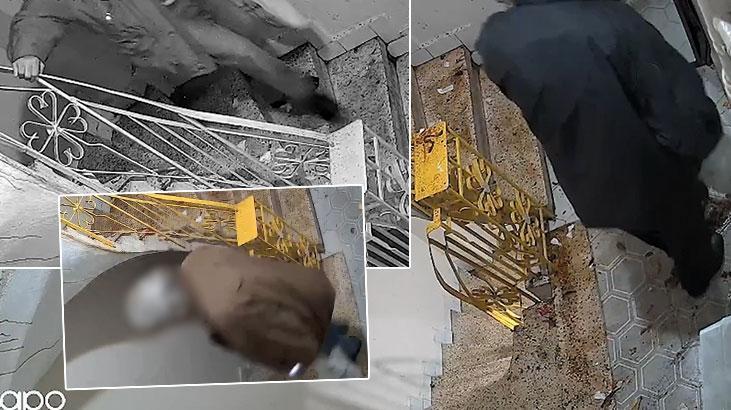Apartmanda Tehdit ve Taciz Olayı Kameraya Yansıdı