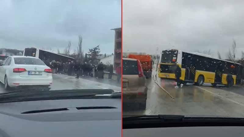 Büyükçekmece’de İETT Otobüsü Kaza Yaptı: 5 Yaralı