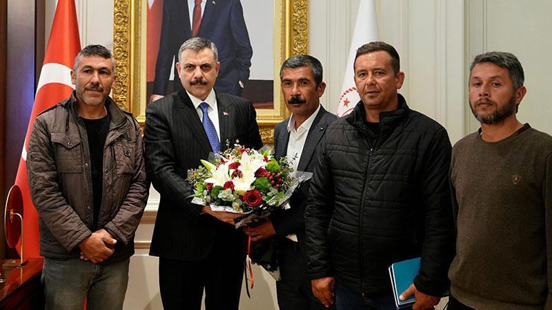 Maden İşçilerinden Bakan Çiftçi’ye Teşekkür Ziyareti