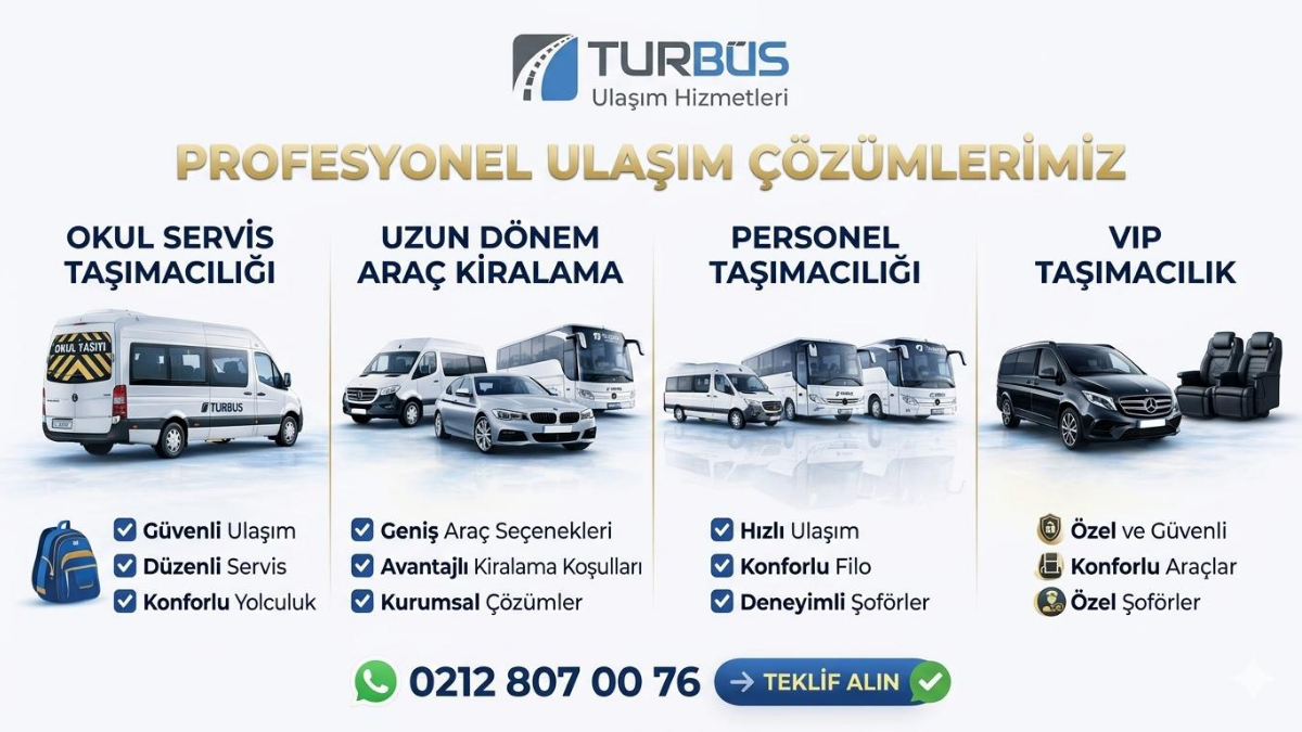 Turbüs Ulaşım, Servis Taşımacılığında Sistemli ve Güvenilir Hizmet Anlayışıyla Öne Çıkıyor