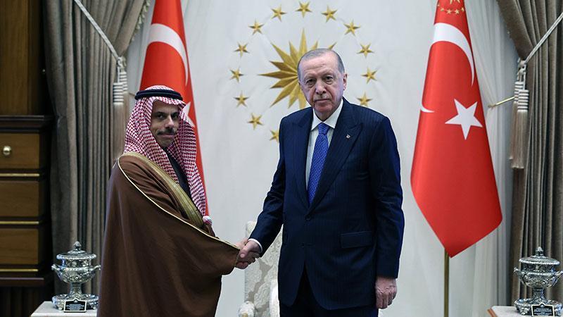 Cumhurbaşkanı Erdoğan, Suudi Arabistan Dışişleri Bakanı Bin Ferhan’ı Kabul Etti