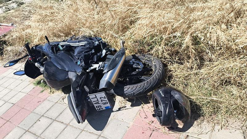 Feci Kaza Keşan’da: Motosiklet Sürücüsü 15 Metre Sürüklendi