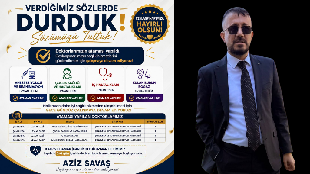 AZİZ SAVAŞ’TAN CEYLANPINAR İÇİN ANKARA’DA KRİTİK GİRİŞİM: SAĞLIKTA YENİ ATAMALAR YOLDA