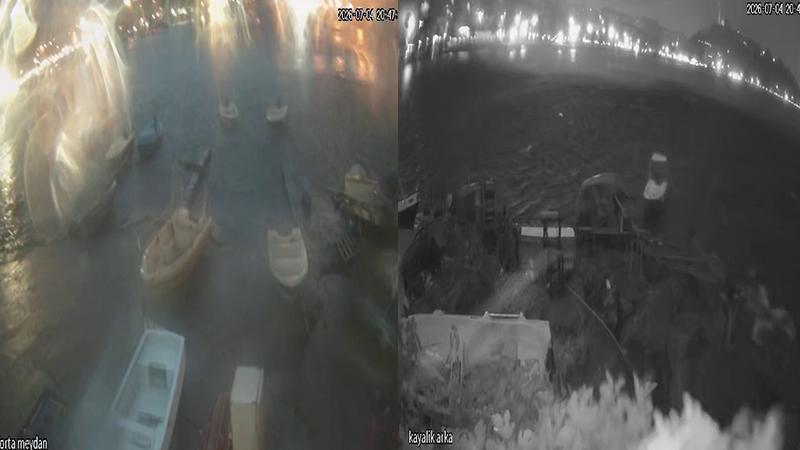 Sağanak ve hortum etkili oldu: Limandaki tekneler savruldu