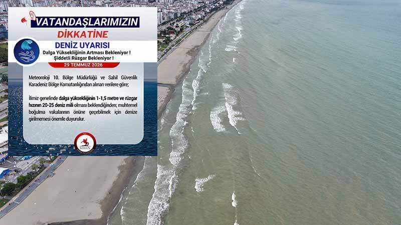 Samsun Valiliği’nden deniz uyarısı: Boğulma riskine karşı denize girmeyin