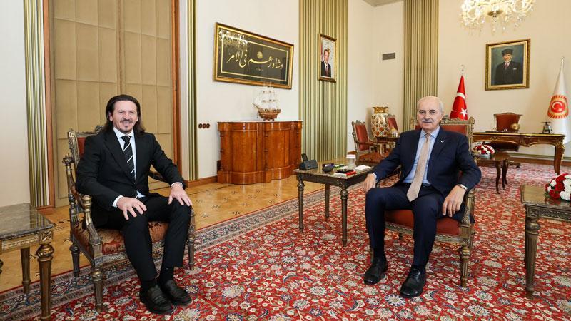 TBMM Başkanı Kurtulmuş, Kuzey Makedonya Kültür ve Turizm Bakanı Süleymani’yi kabul etti