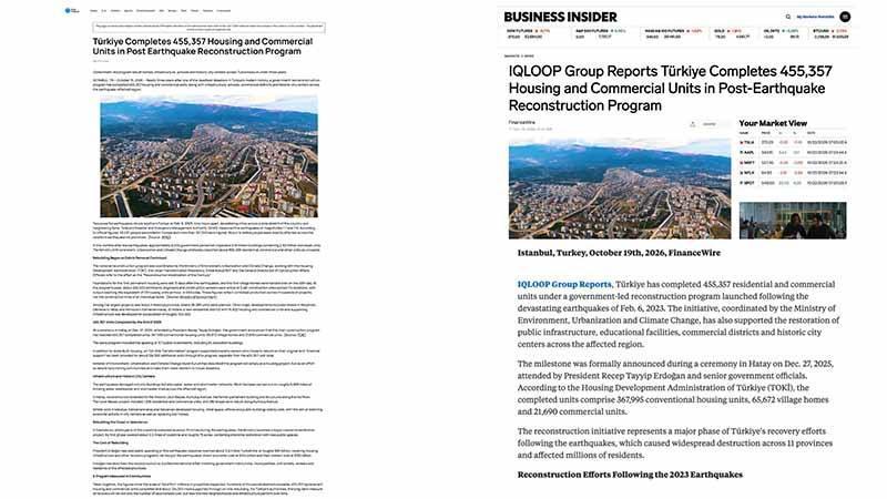 455 Bin 357 Bağımsız Bölüm: Türkiye’nin Deprem Bölgesindeki İnşa Seferberliği ABD Medyasında