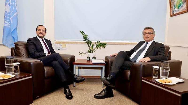 Kıbrıs meselesi masada: Erhürman ve Hristodulidis BM ofisinde buluştu